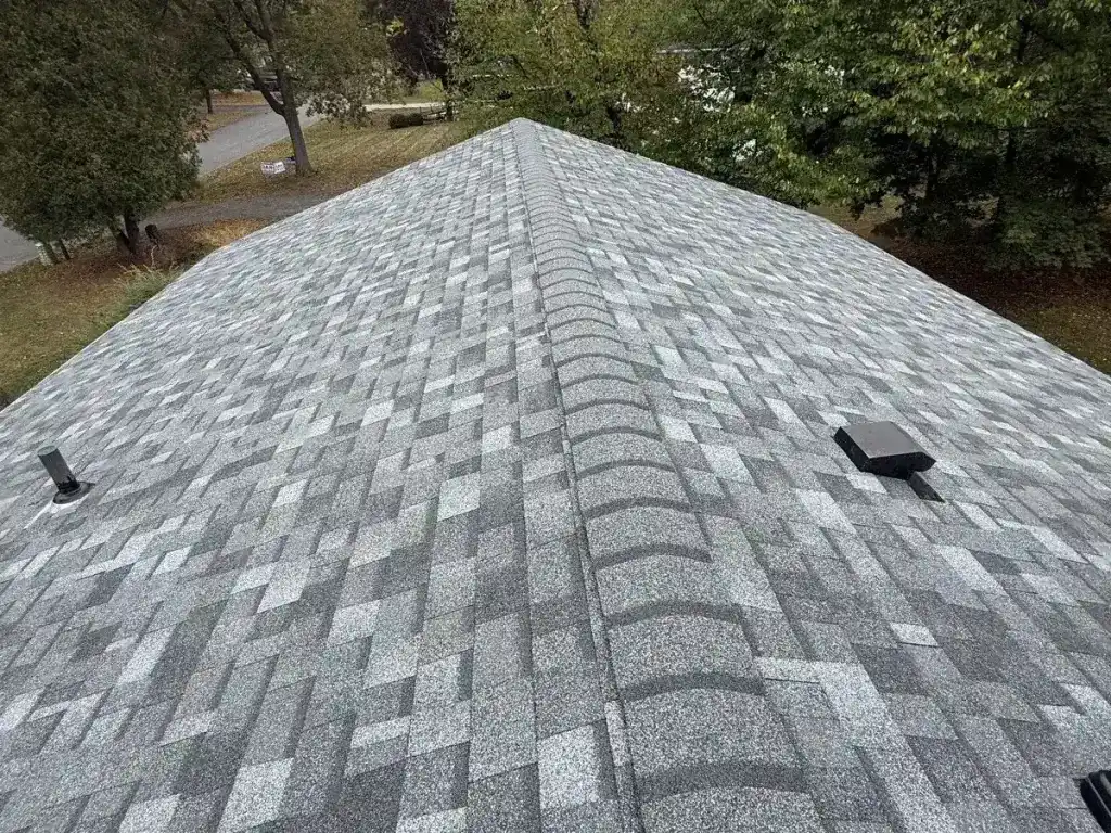 Completed architectural shingle roof in the Town of Poughkeepsie, NY
